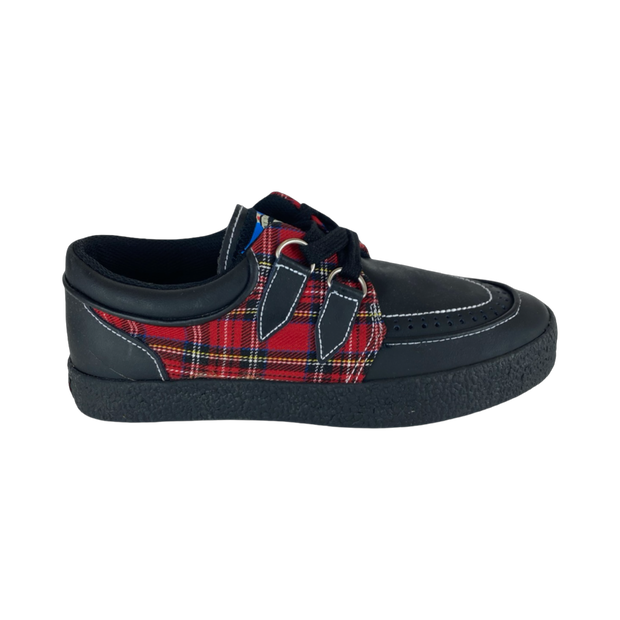 Draven Tartan Red Plaid Creepers Men's Shoes