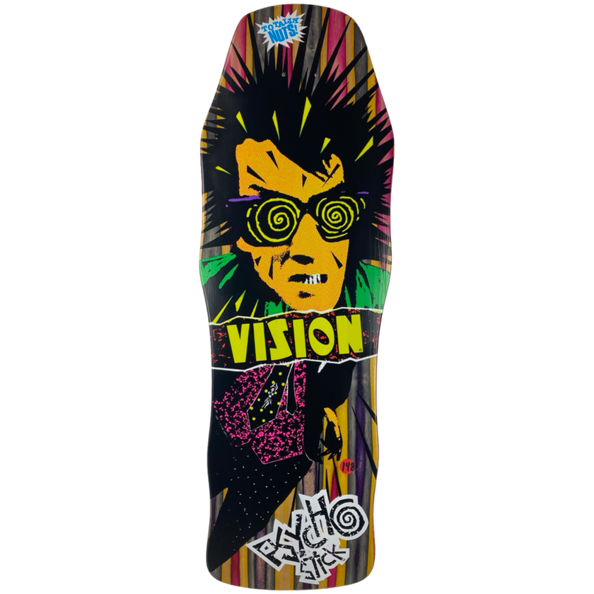 Vision Original Psycho Stick Swirl Limited Deck #148- 10"x30"