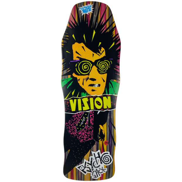 Vision Original Psycho Stick Swirl Limited Deck #148- 10"x30"