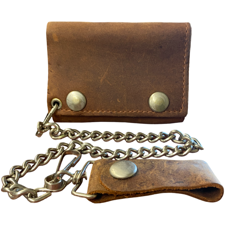 Men's Leather Chain Wallets