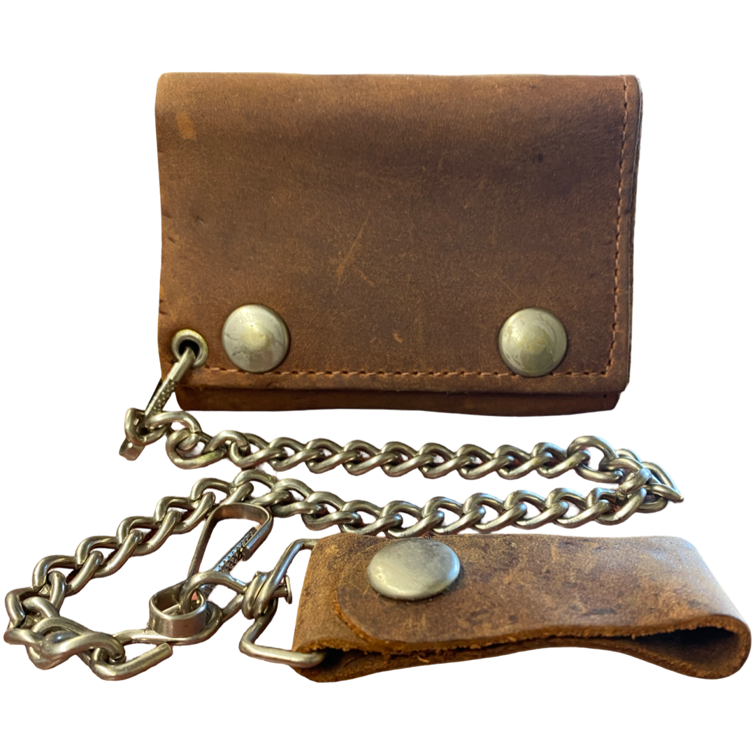 Men's Leather Chain Wallets
