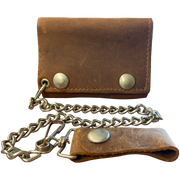 Men's Leather Chain Wallets