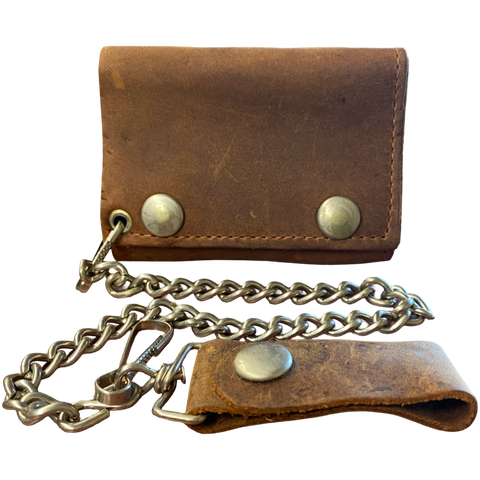 Men's Leather Chain Wallets