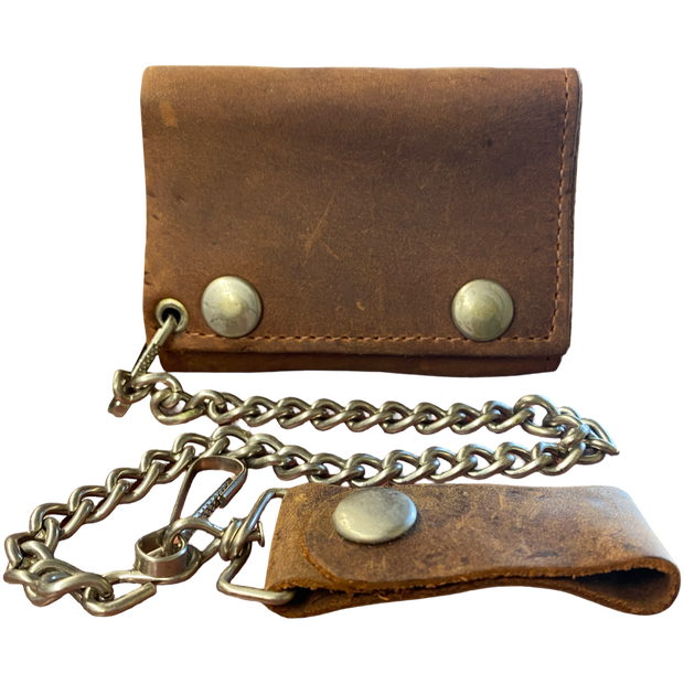 Men's Leather Chain Wallets
