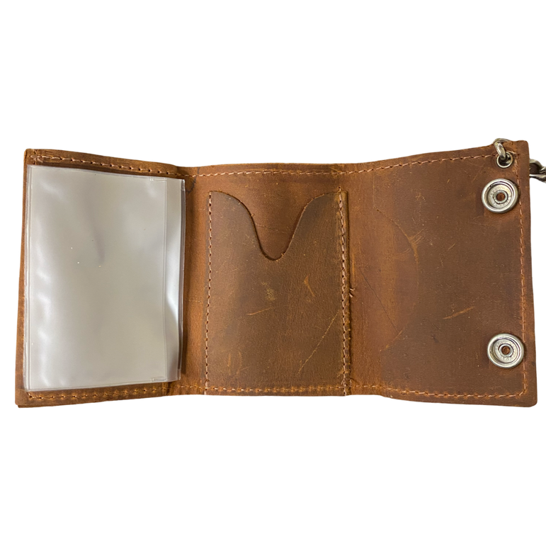 Men's Leather Chain Wallets