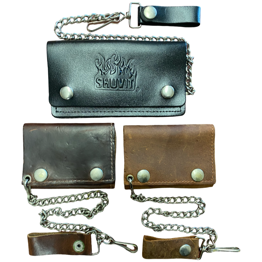Men's Leather Chain Wallets