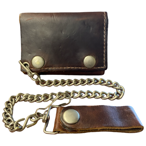 Men's Leather Chain Wallets