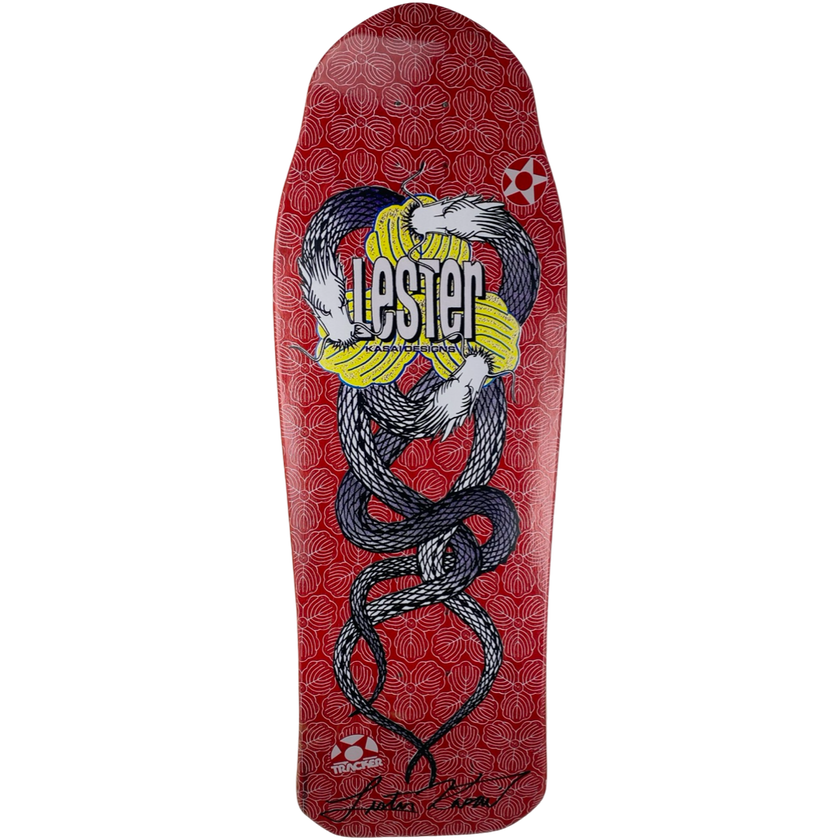 Tracker Deck Lester Kasai Twin Dragon Signed- 10.5" x30.625"