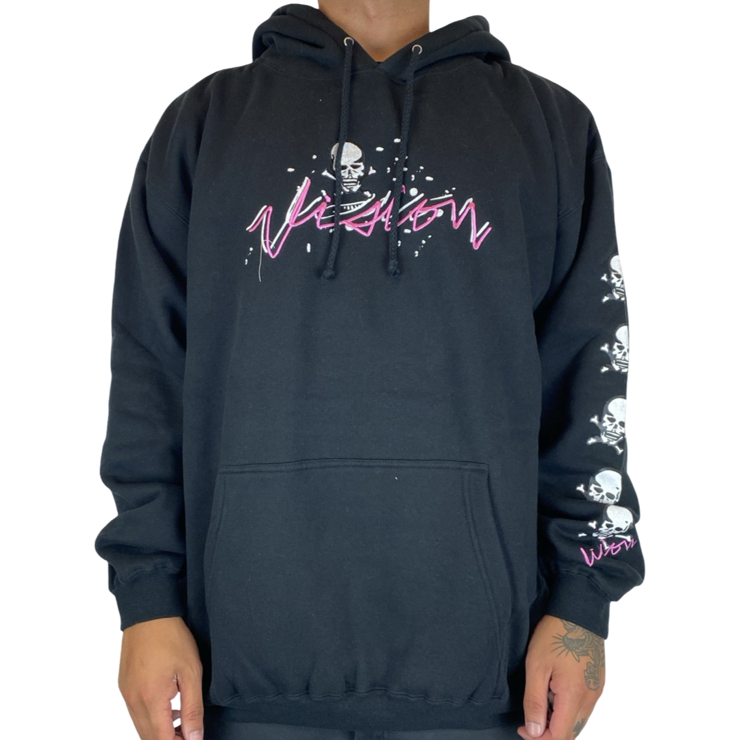 スケートボード VISON STREET WEAR hoodie NOS Vision Streetwear Rocker Hoodie - Black – Select Skate Shop