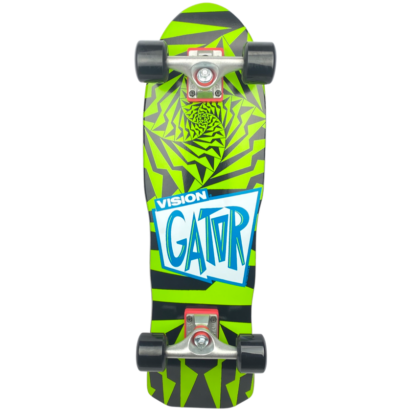 Vision Gator II Mini Cruiser Complete Black/Green - 8"x28.75"