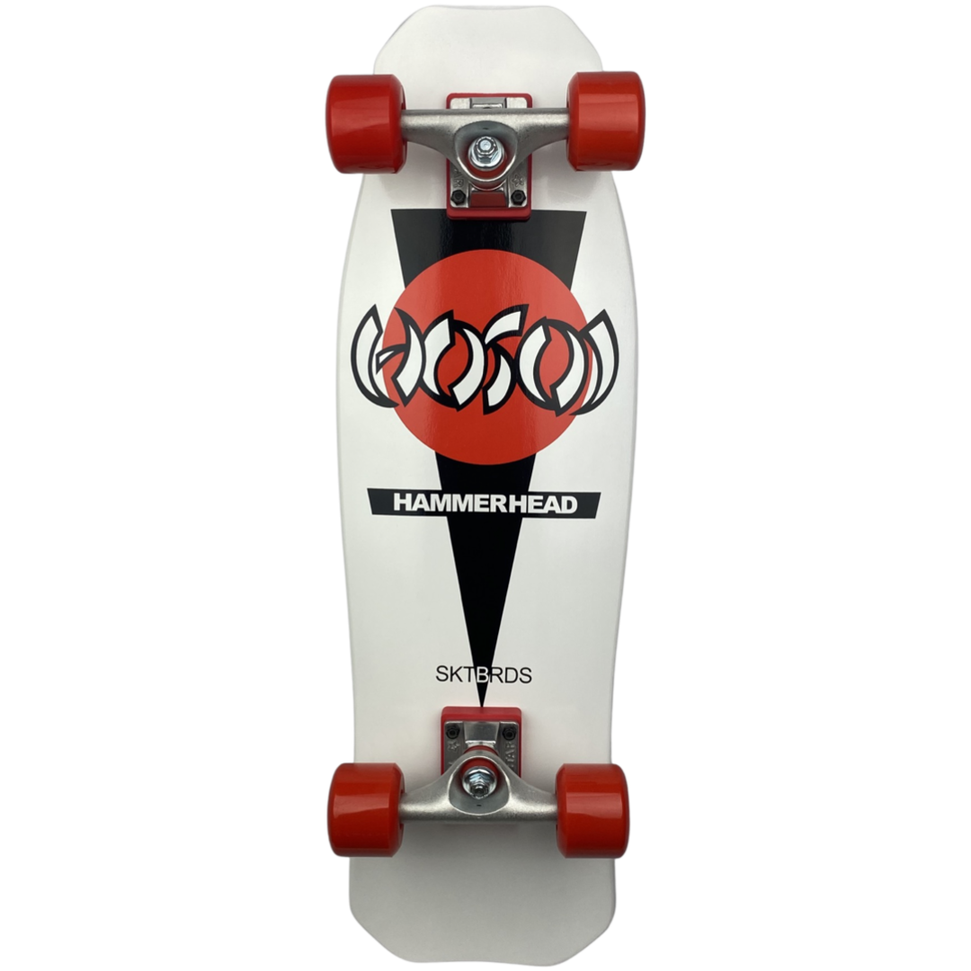 Hosoi Skateboards Hammerhead Mini Cruiser Complete White – 8.5 Hosoi Skateboards Hammerhead Mini Cruiser Complete White – 8.5
