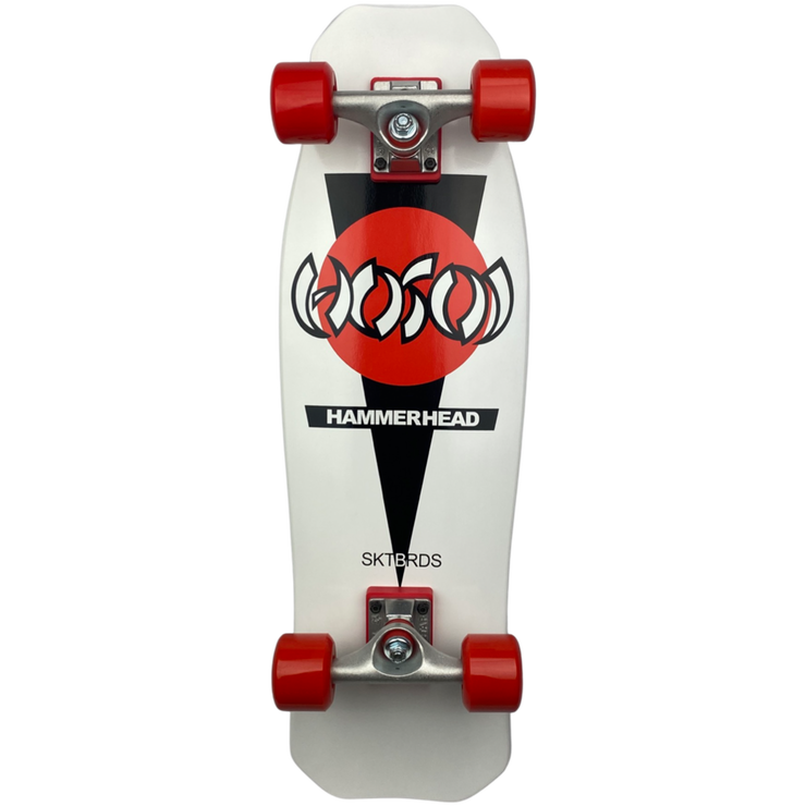Hosoi Skateboards Hammerhead Mini Cruiser Complete White – 8.5" x 28"