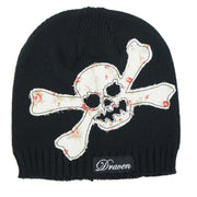 Draven Woman's Skull & Roses Beanie- BLACK