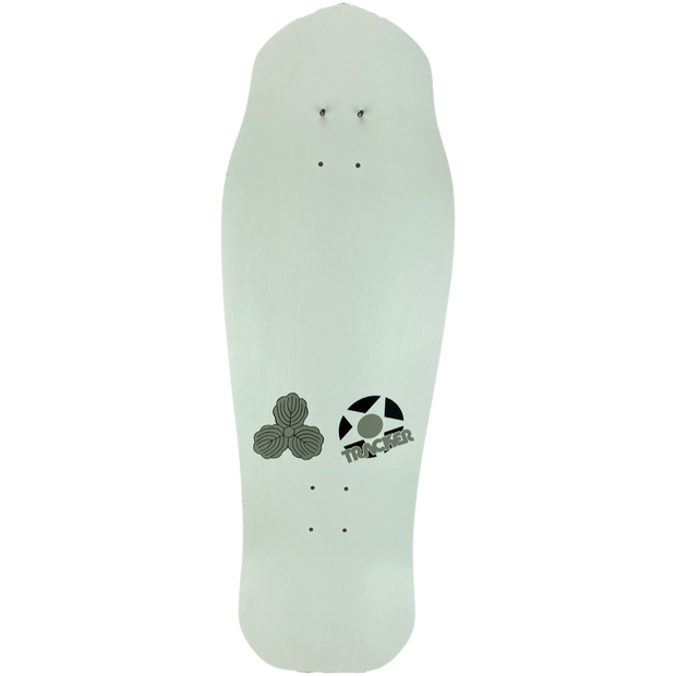 Tracker SIGNED Lester Kasai Oak Leaf White Deck- 10 3/8" x 30.5"