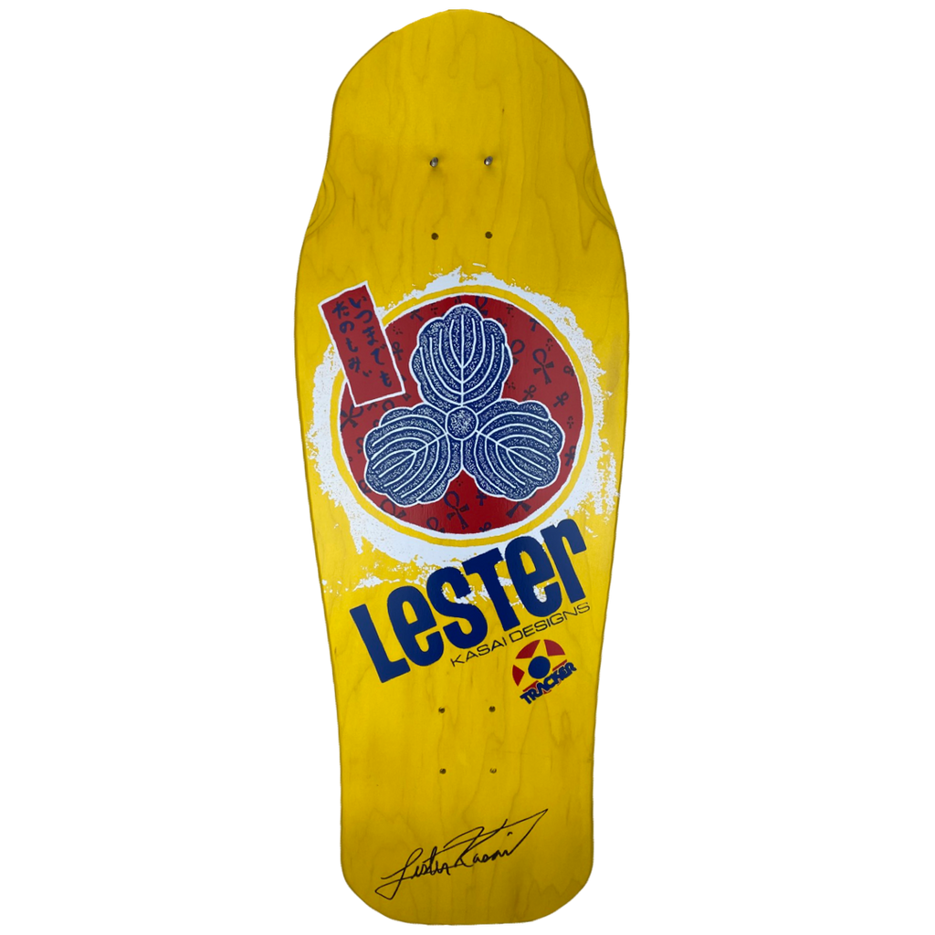 Tracker SIGNED Lester Kasai Oak Leaf- Yellow Stain Deck 10 3/8