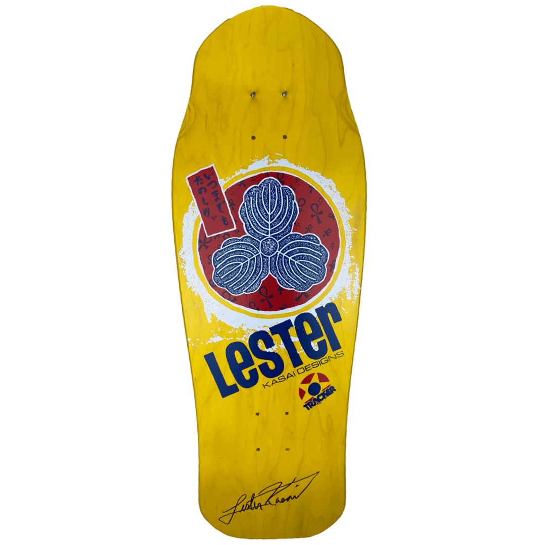 Tracker SIGNED Lester Kasai Oak Leaf- Yellow Stain Deck 10 3/8