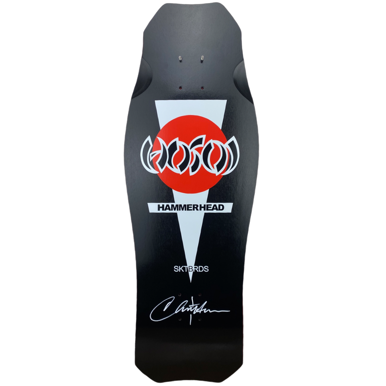 Hosoi OG Hammerhead "Double Take" Signed Black/Red Dip Deck– 10.5"x31"