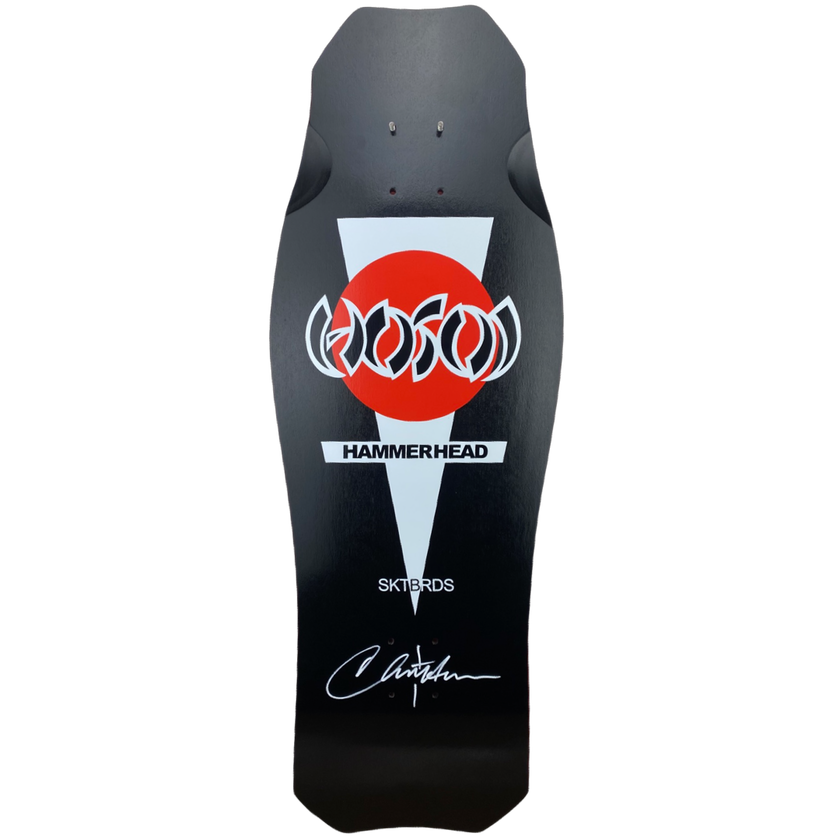 Hosoi OG Hammerhead "Double Take" Signed Black/Red Dip Deck– 10.5"x31"