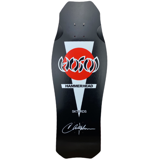 Hosoi OG Hammerhead "Double Take" Signed Black/Red Dip Deck– 10.5"x31"