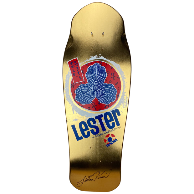 Tracker Lester Kasai Oak Leaf Gold Foil Deck Signed- 10 3/8" x 30.5"