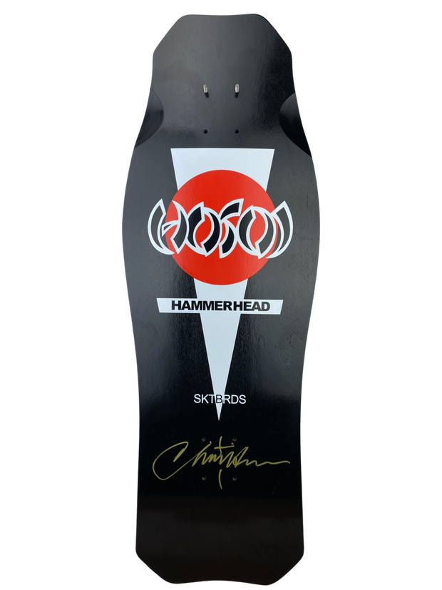 Hosoi Skateboards O.G. Hammerhead Black Deck Signed – 10.5"x31"