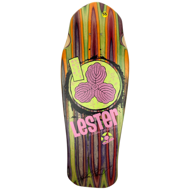 Tracker Lester Kasai Signed Oak Leaf Swirl -#55 Limited Deck - 10 3/8" x 30.5"