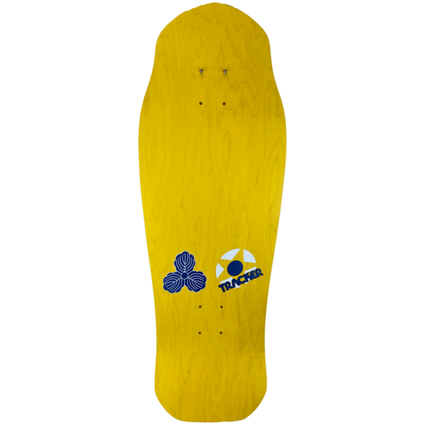 Tracker SIGNED Lester Kasai Oak Leaf- Yellow Stain Deck 10 3/8" x 30.5"