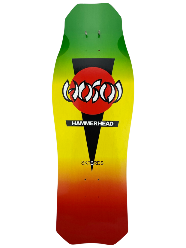 Hosoi Skateboards O.G. Hammerhead RASTA Deck– 10.5"X31"