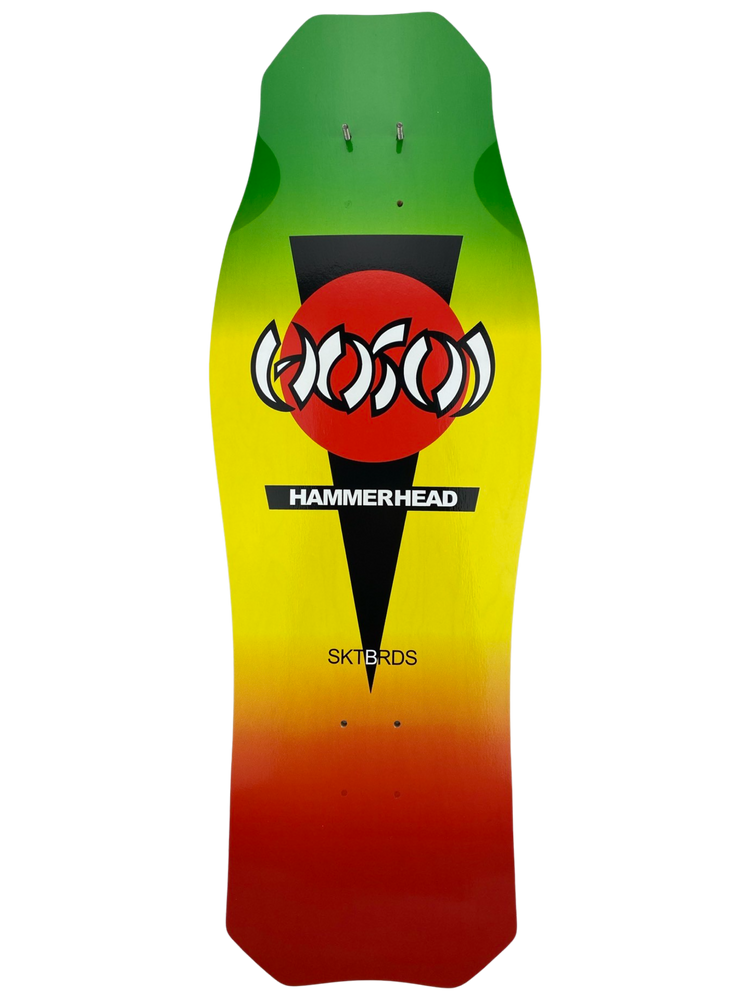 Hosoi Skateboards O.G. Hammerhead RASTA Deck– 10.5 Hosoi Skateboards O.G. Hammerhead RASTA Deck– 10.5
