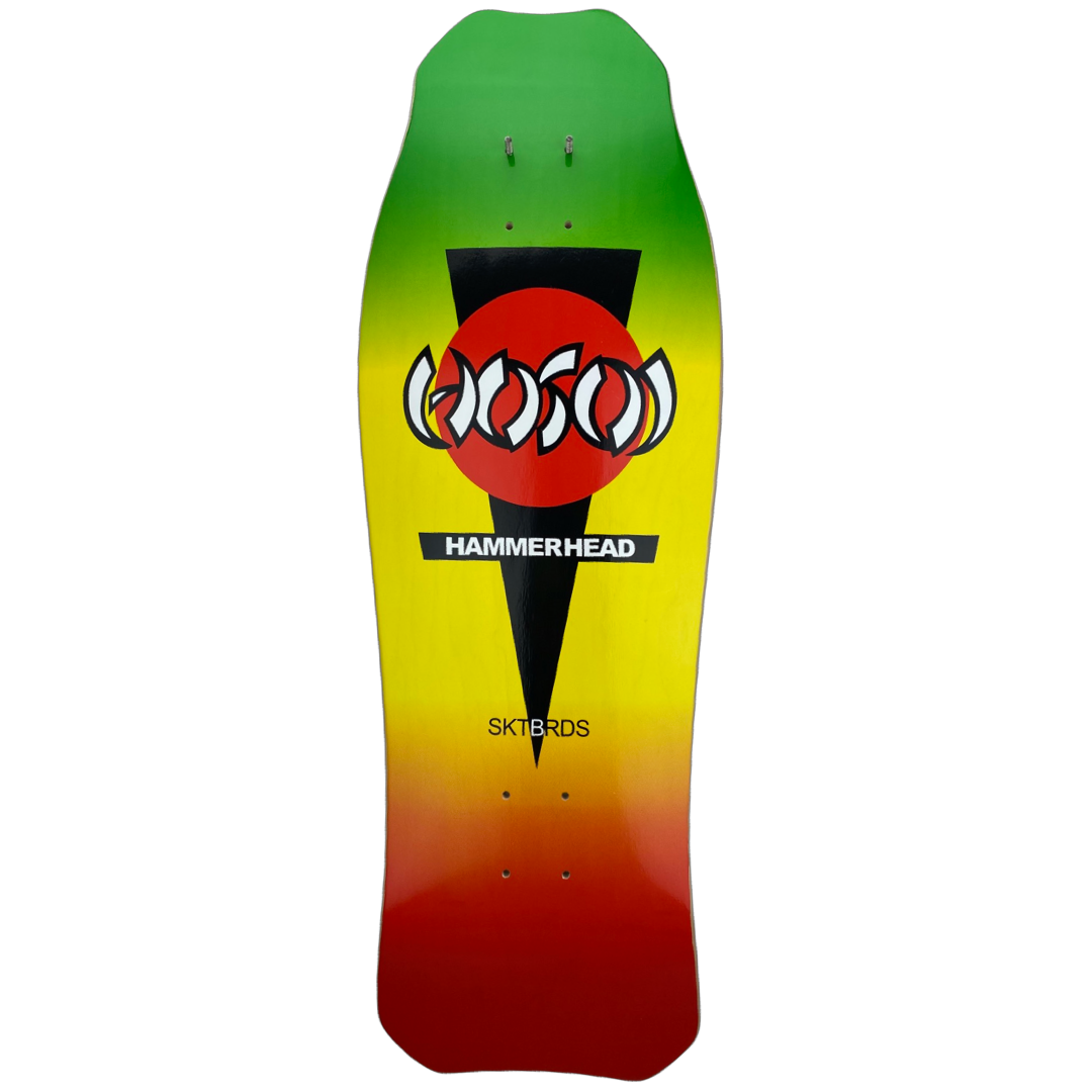 Hosoi Skateboards Hammerhead RASTA Double Kick Deck- 10.25
