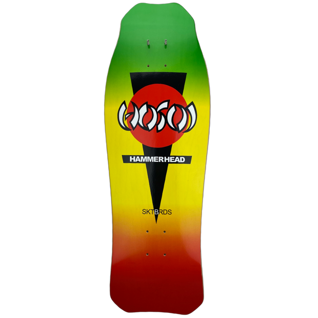 Hosoi Skateboards Hammerhead RASTA Double Kick Deck- 10.25"x31"