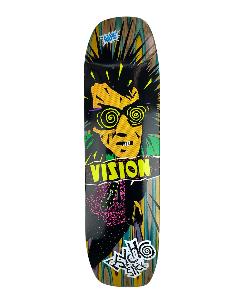 Vision Psycho Stick Swirl x Modern Shaped  Deck- 8.875"x32.75"