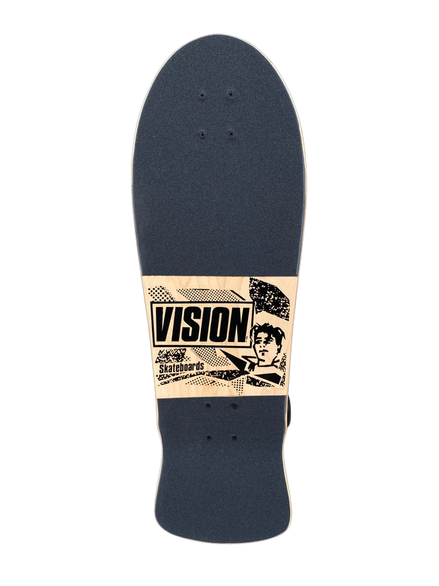 VISION ORIGINAL MG COMPLETE SKATEBOARD-WOODCUT ART BY SEAN STARWARS- 10"x30"