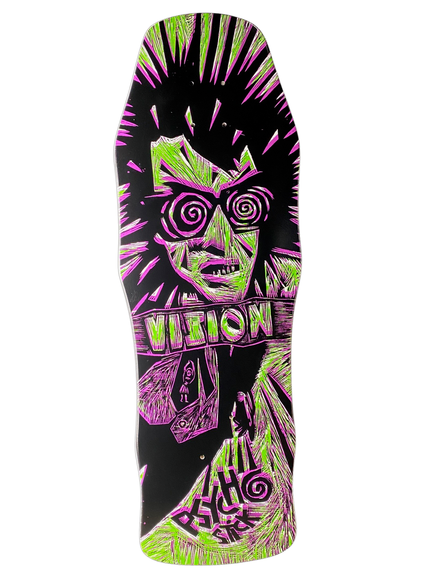 Vision Original Psycho Stick Deck-Woodcut Art by Sean Starwars - 10