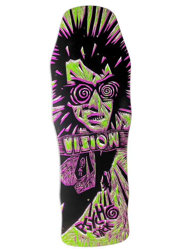 Vision Original Psycho Stick Deck-Woodcut Art by Sean Starwars - 10"x30"