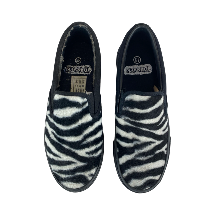 Draven Zebra Fur Slip-Ons Men&