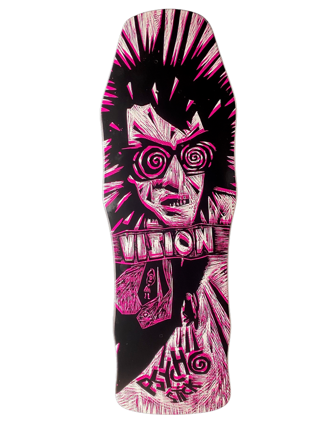 Vision Original Psycho Stick Deck-Woodcut Art by Sean Starwars - 10"x30"