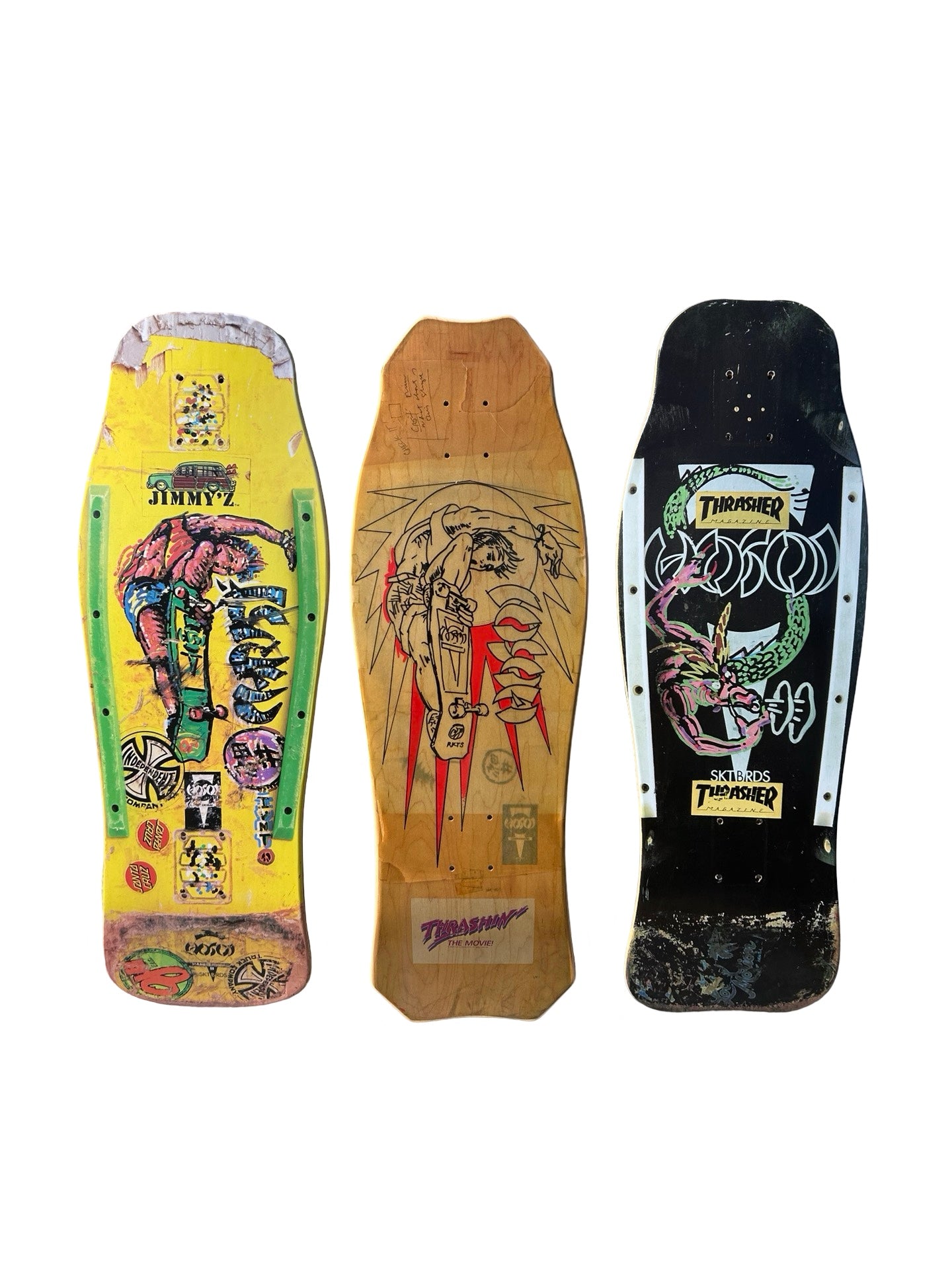 Hosoi Skateboards- Painted Air/Sketch Air/Dragon 3 Deck set