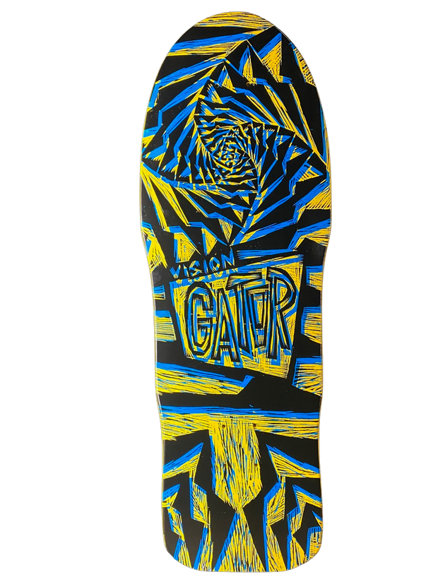 Vision Gator II Deck-Woodcut Art by Sean Starwars- 10.25"x29.75"