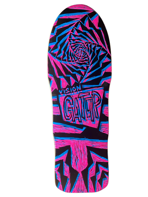Vision Gator II Deck-Woodcut Art by Sean Starwars- 10.25"x29.75"