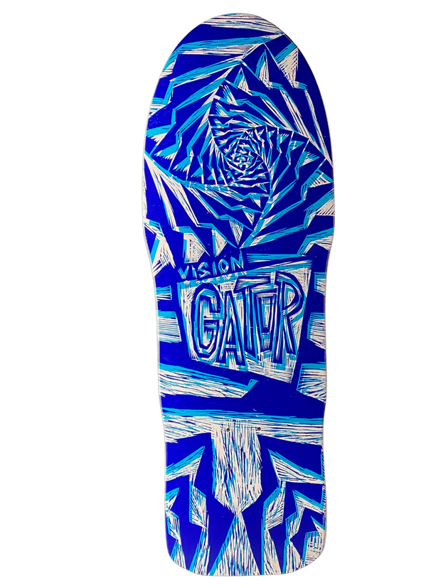 Vision Gator II Deck-Woodcut Art by Sean Starwars- 10.25"x29.75"