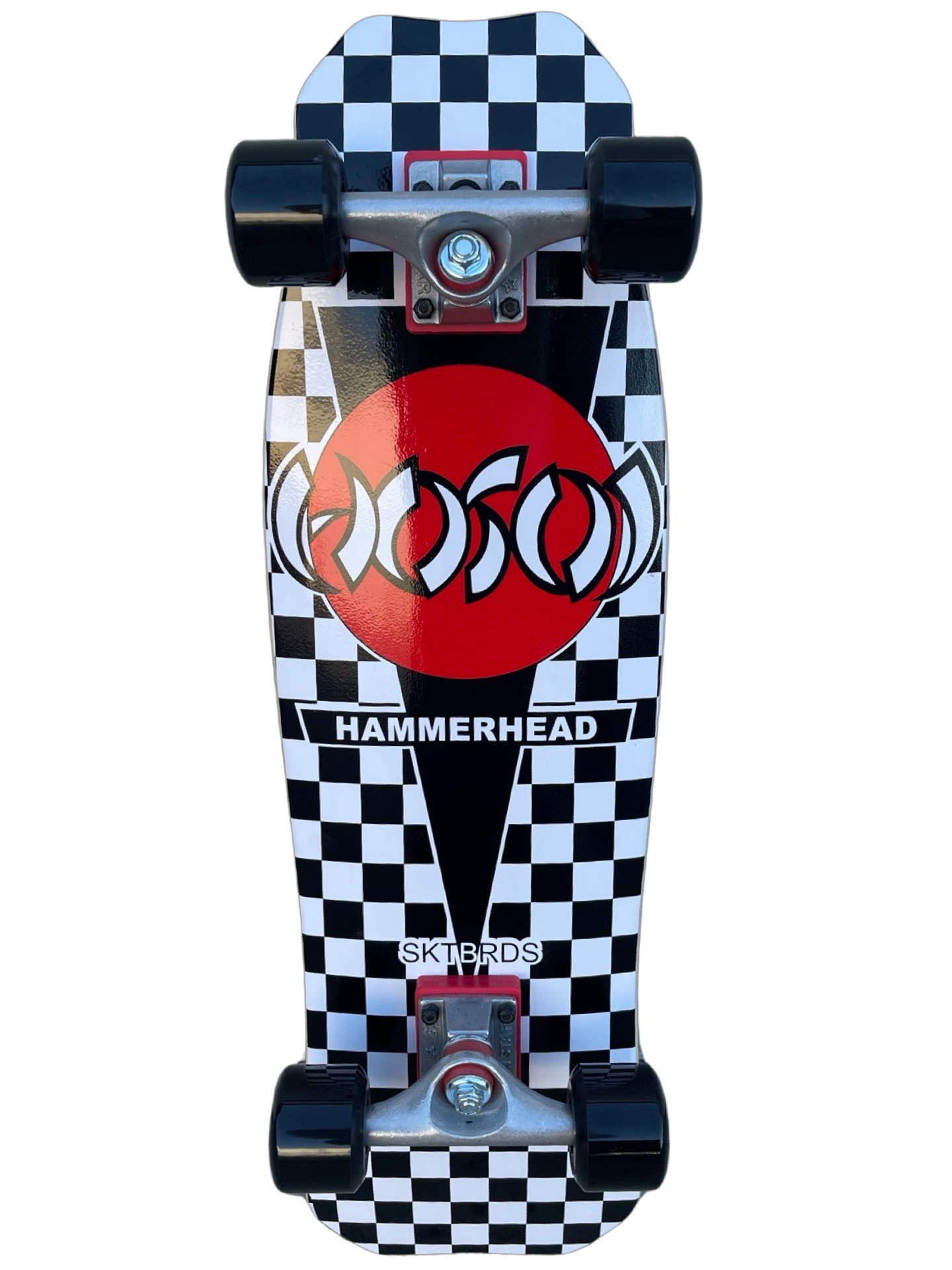Hosoi Skateboards Hammerhead Black/White Checkerboard Mini Cruiser Complete – 8.5