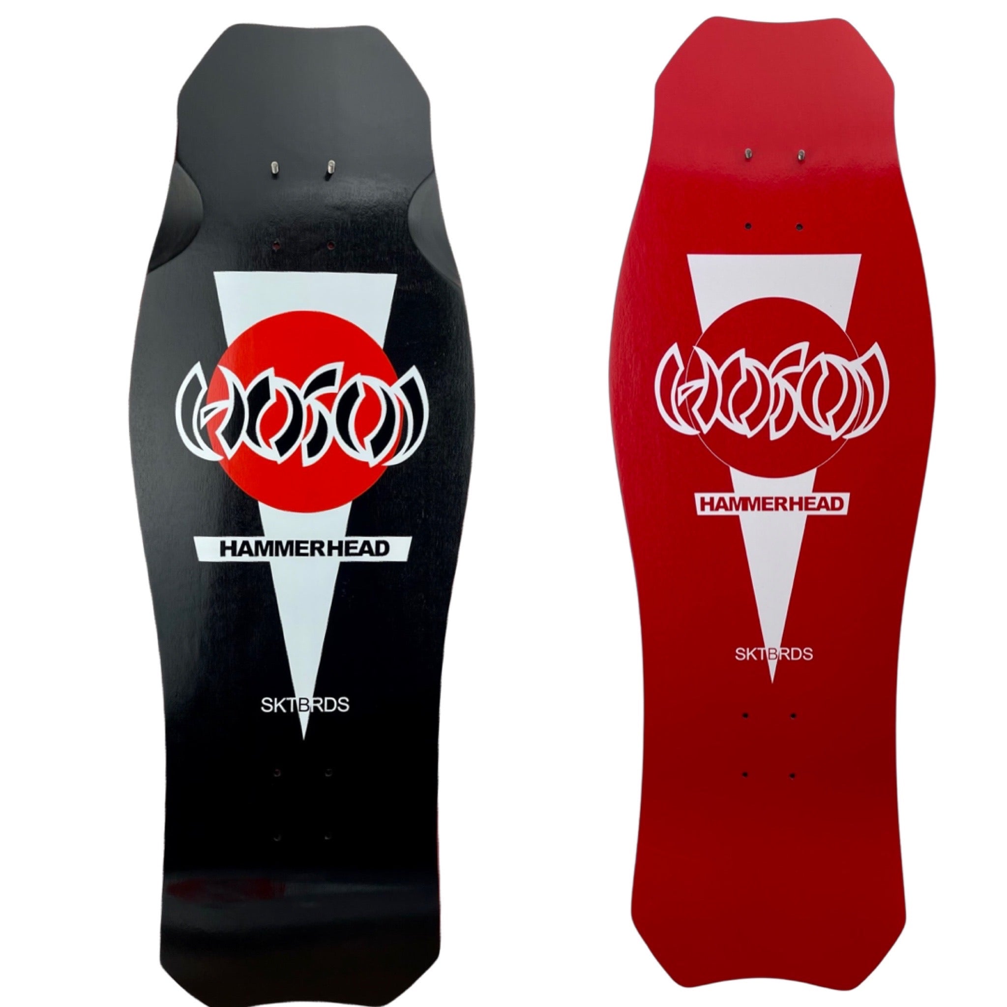 Hosoi OG Hammerhead Double Take Black/Red Dip Deck– 10.5