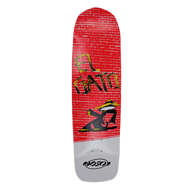 Hosoi Skateboards Eddie Elguera Alley Cat Deck– 9"x32.75"- White