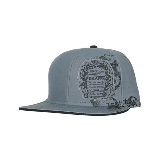 Draven Hellbent Snap-back Hat in Gray