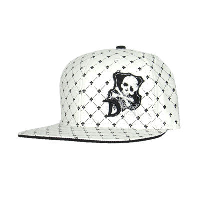 Skull Crest White Draven Hat