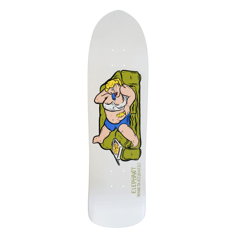 Elephant Brand Couch Potato Deck - White/Green 8.5"x32"