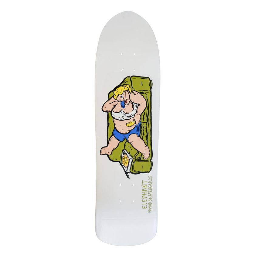 Elephant Brand Couch Potato Deck - White/Green 8.5"x32"