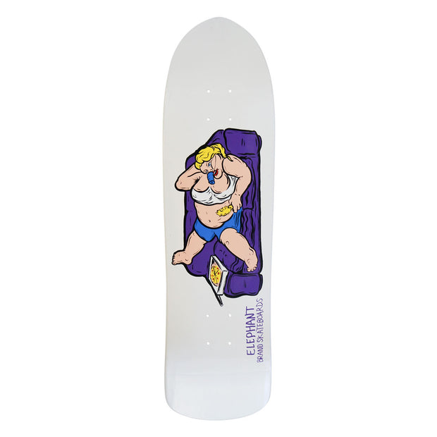 Elephant Brand Couch Potato Deck - White/Purple 8.5"x32"