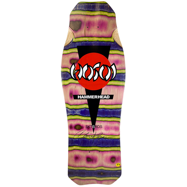 Hosoi Skateboards Signed O.G. Hammerhead Swirl Limited Deck 